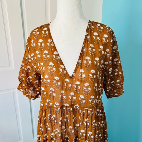 Daughters of India Chaaya Brown Floral Maxi Dress - Picture 6 of 12